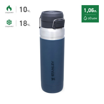 Термобутылка Stanley Go Quick Flip 1,06 л, синяя (10-09150-068)