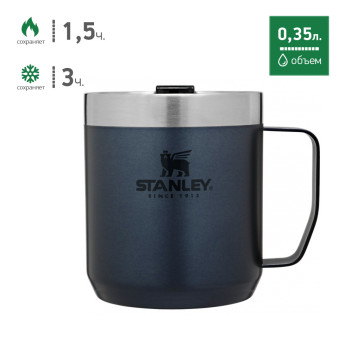 Термокружка Stanley Classic с ручкой 0,35 л, синяя