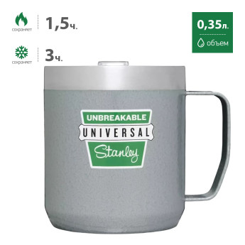 Термокружка Stanley Milestones 1960, 0,35 л, серо-голубая (10-09366-240)