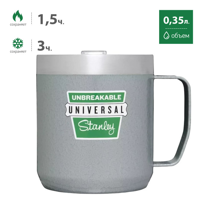 Термокружка Stanley Milestones 1960, 0,35 л, серо-голубая (10-09366-240)