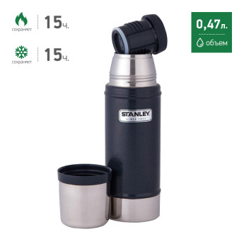 Термос Stanley Classic 0,47 л, тёмно-синий (10-01228-038)