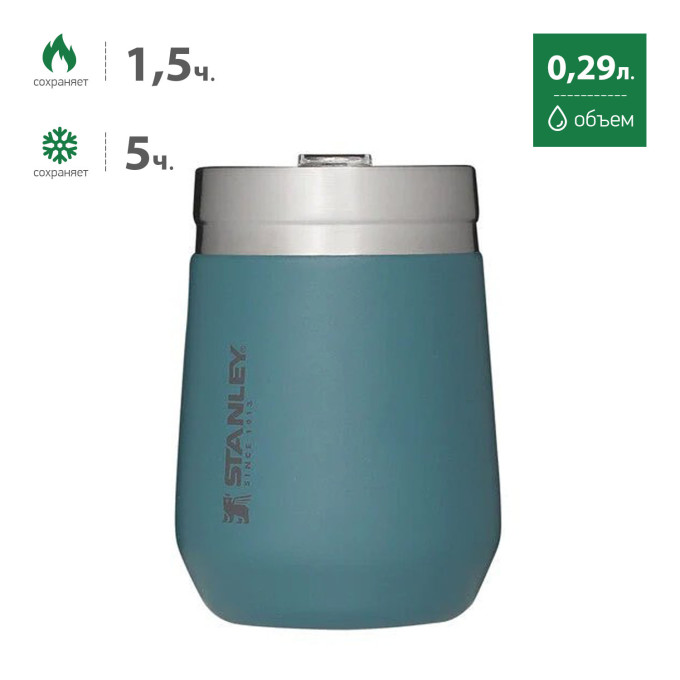 Термостакан Stanley GO Everyday Wine Tumbler 0,29 л, синий 10-10292-064