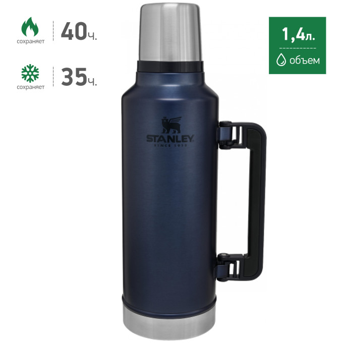 Термос Stanley Classic 1,4 л, синий (10-08265-006)